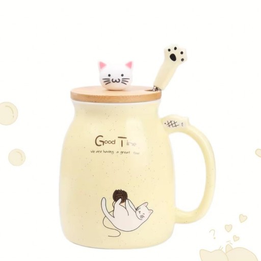 Taza Gato con Tapa y Cuchara [0]