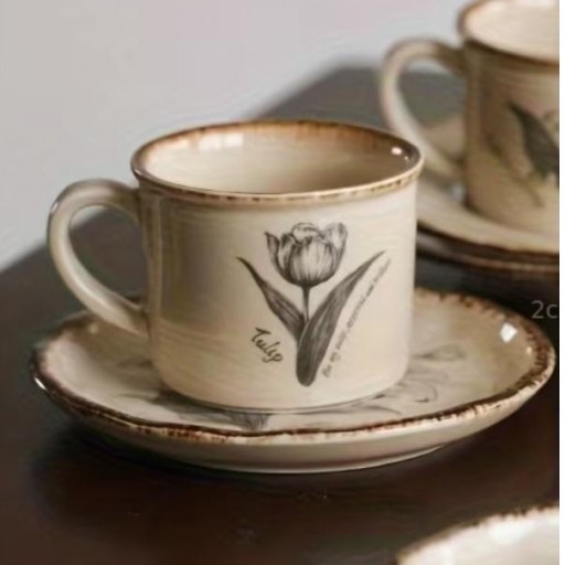 Taza + Plato Vintage Flor [0]