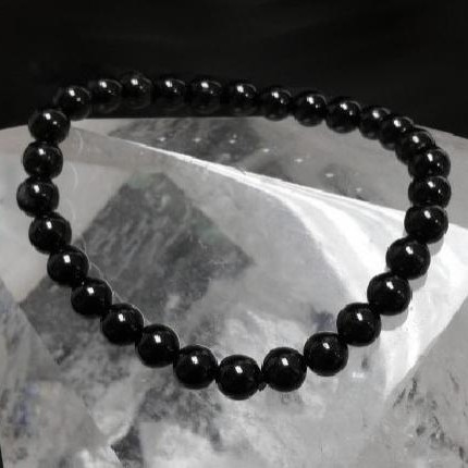 Pulsera Turmalina Negra Bolas