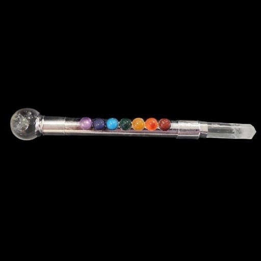 Varita Poder Chakras Punta Cuarzo