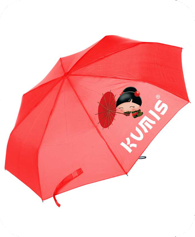 Paraguas plegable rojo Ketemeto