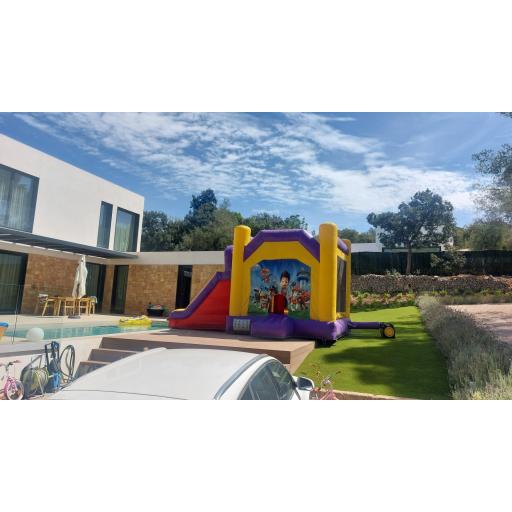 Castillo acuático de 7*4*4'5 . LadieBug La piscina es extraíble, se puede usar como castillo hinchable acuático, como un castillo normal o utilizarlo como tobogán para tu piscina