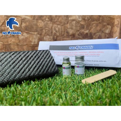 Kit de Reparación Carbono Profesional No+Crash – Pádel, Surf y Bicicletas | Resina + Fibra 3K [2]
