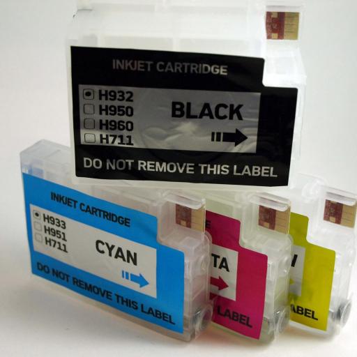 932 cartuchos recargables con CHIP  HP7510 Y 7512 [1]