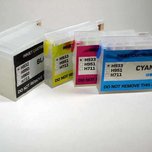 932 cartuchos recargables con CHIP  HP7510 Y 7512 [0]
