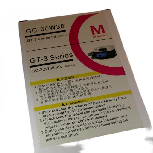 Tinta textil MAGENTA en bolsa para impresora serie GT3 DTG  Brother GT-341 GT-361 GT-381
