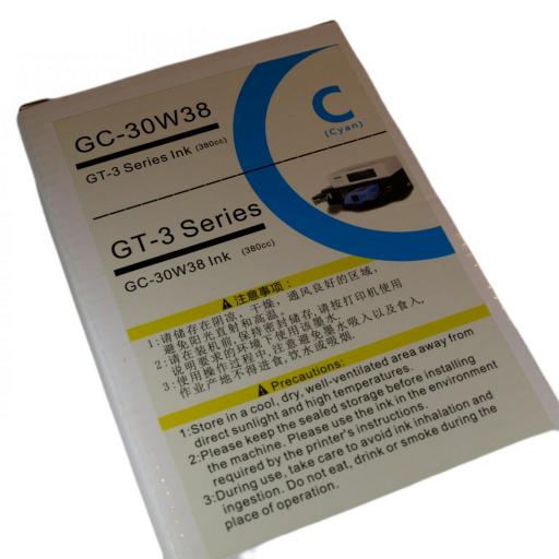 Brother GT-341 GT-361 GT-381 Tinta textil CYAN en bolsa para impresora serie GT3 DTG   [1]