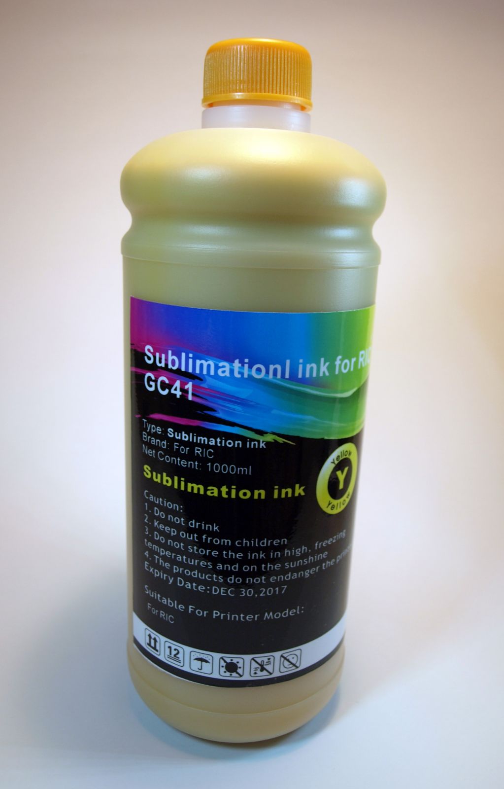 Tinta SUBLIMACION 1Lt. Y para RICOH GC21-31-41-SG3100 