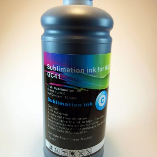 Tinta SUBLIMACION 1Lt. C para RICOH GC21-31-41-SG3100 