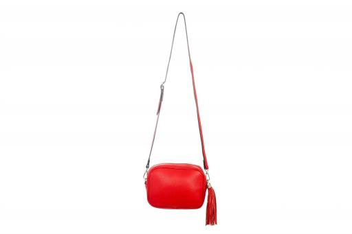 BOLSO PIEL BORLA ROJO 