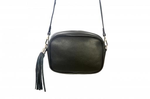 BOLSO PIEL BORLA NEGRO