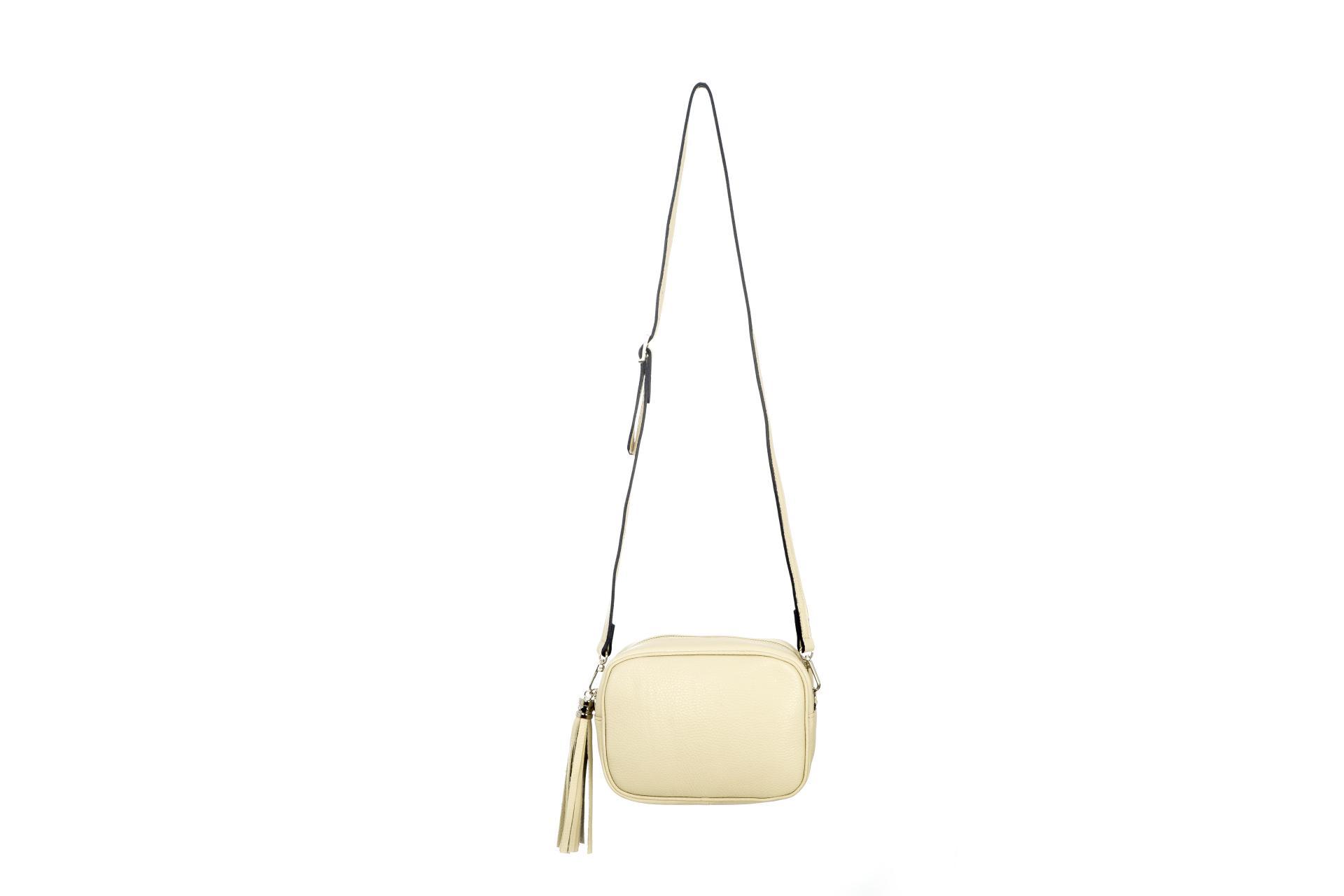 BOLSO PIEL BORLA BEIGE