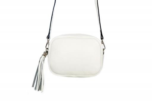 BOLSO PIEL BORLA BLANCO