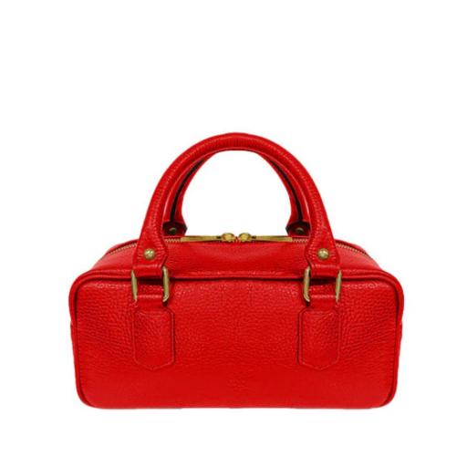 BOLSO PIEL GRABADA ETERNA ROJO