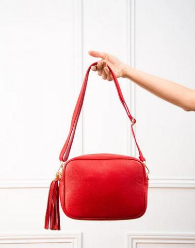 BOLSO PIEL BORLA ROJO  [1]