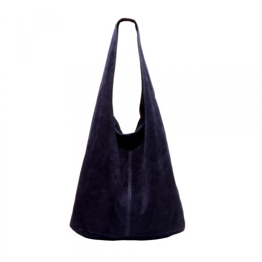 BOLSO SACO ANTE AZUL MARINO