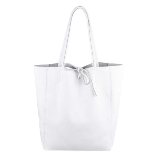 BOLSO SHOPPER PIEL BLANCO