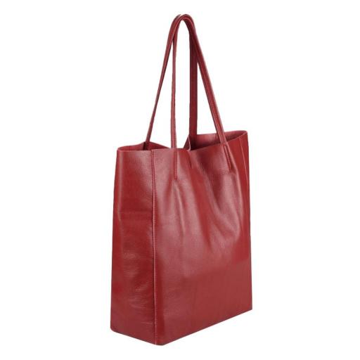 BOLSO SHOPPER PIEL BURDEOS [0]