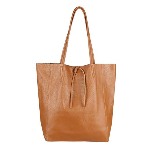 BOLSO SHOPPER PIEL CAMEL