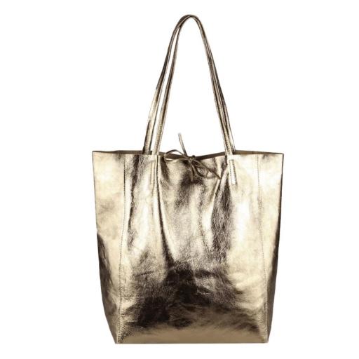 BOLSO SHOPPER PIEL CHAMPAGNE