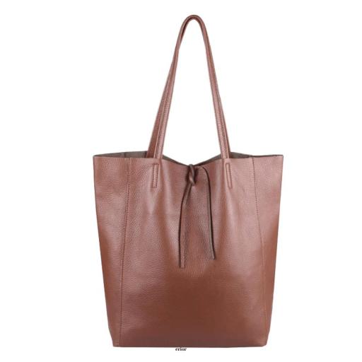 BOLSO SHOPPER PIEL CHOCOLATE