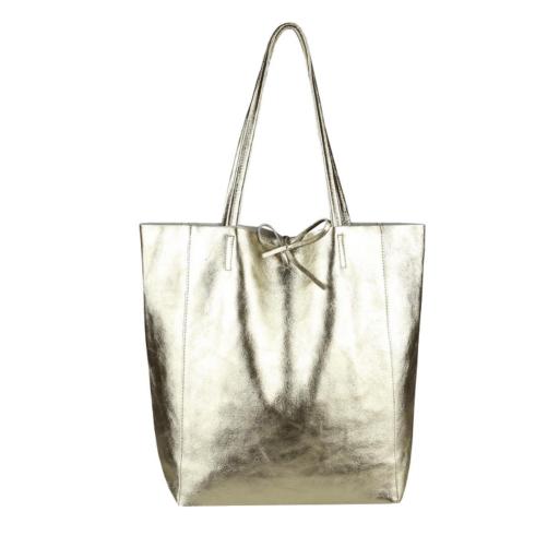 BOLSO SHOPPER PIEL DORADO