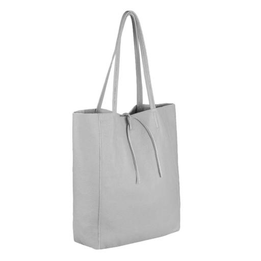 BOLSO SHOPPER PIEL GRIS CEMENTO [1]