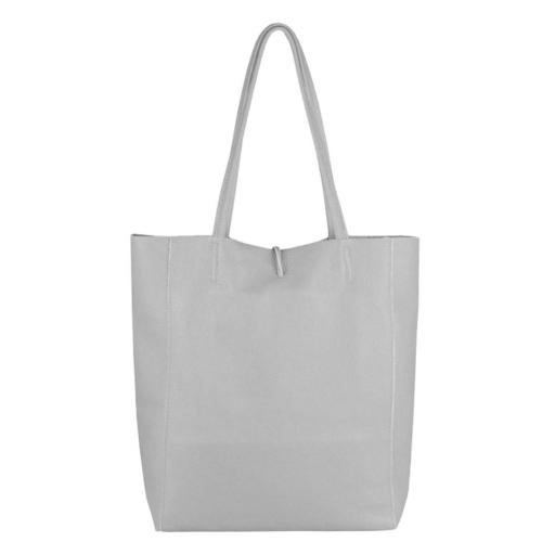 BOLSO SHOPPER PIEL GRIS CEMENTO [2]