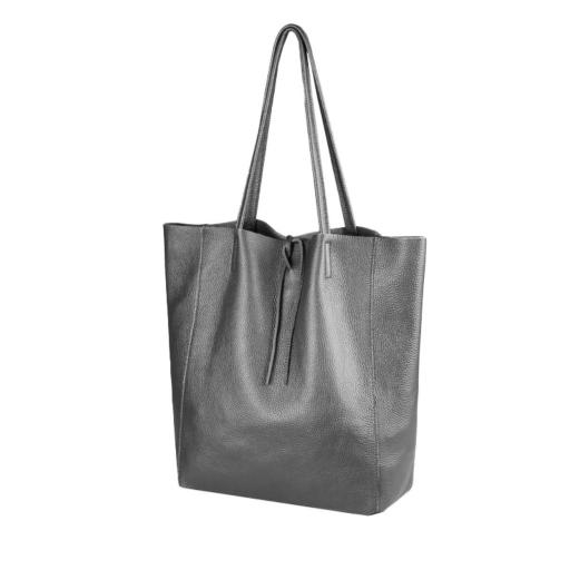 BOLSO SHOPPER PIEL GRIS PLOMO [1]