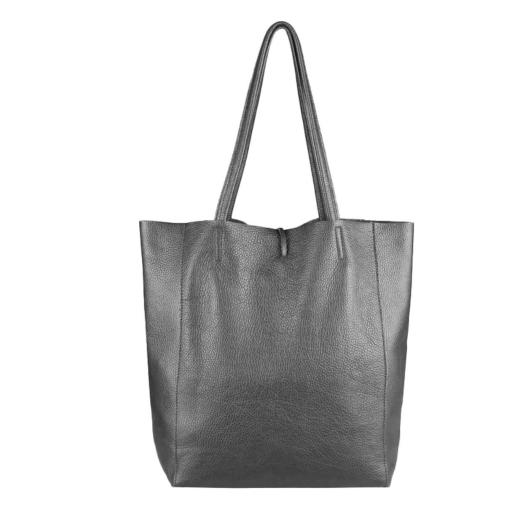 BOLSO SHOPPER PIEL GRIS PLOMO [2]