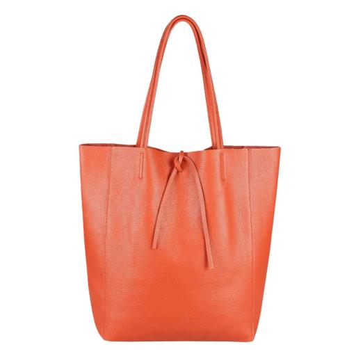 BOLSO SHOPPER PIEL NARANJA