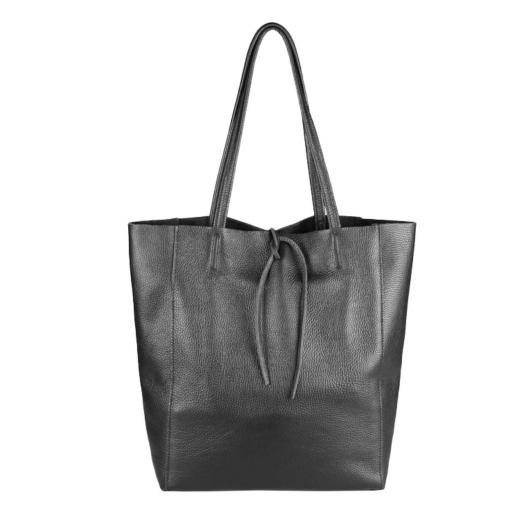 BOLSO SHOPPER PIEL NEGRO