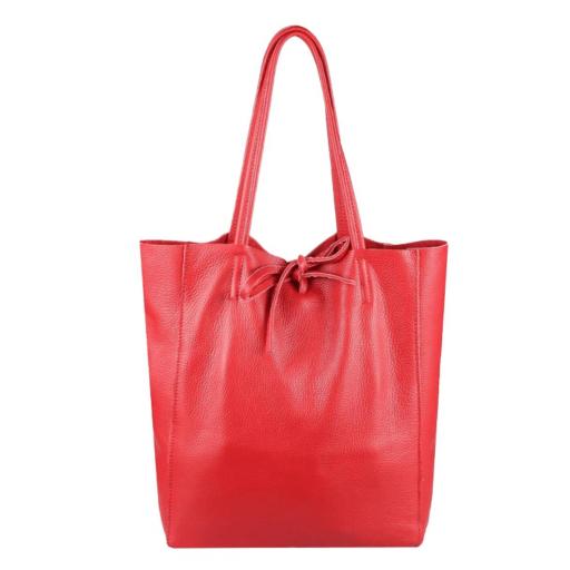 BOLSO SHOPPER PIEL ROJO