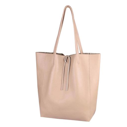 BOLSO SHOPPER PIEL ROSA NUDE