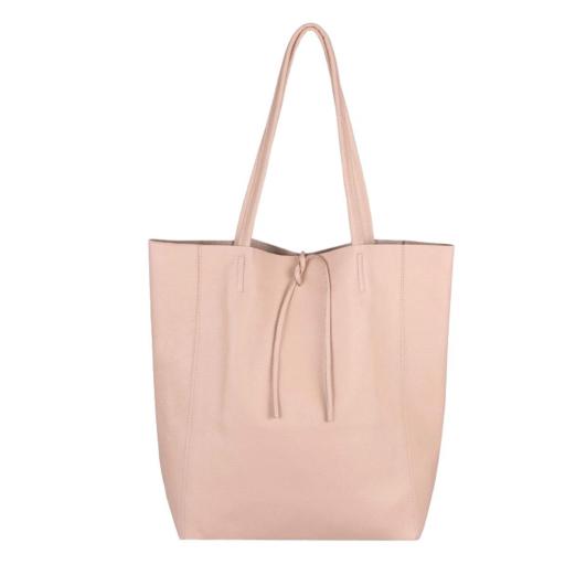 BOLSO SHOPPER PIEL ROSA