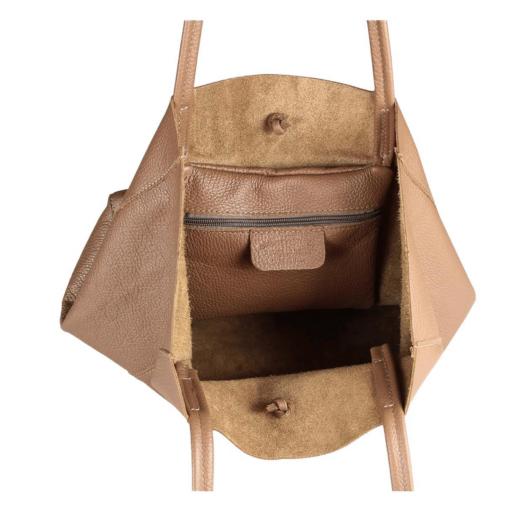 BOLSO SHOPPER PIEL TAUPE [2]