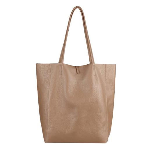 BOLSO SHOPPER PIEL TAUPE [1]