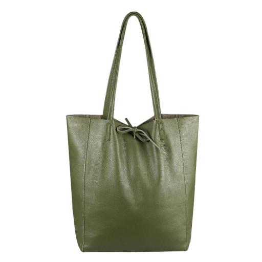 BOLSO SHOPPER PIEL CAQUI