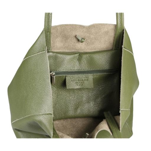 BOLSO SHOPPER PIEL CAQUI
