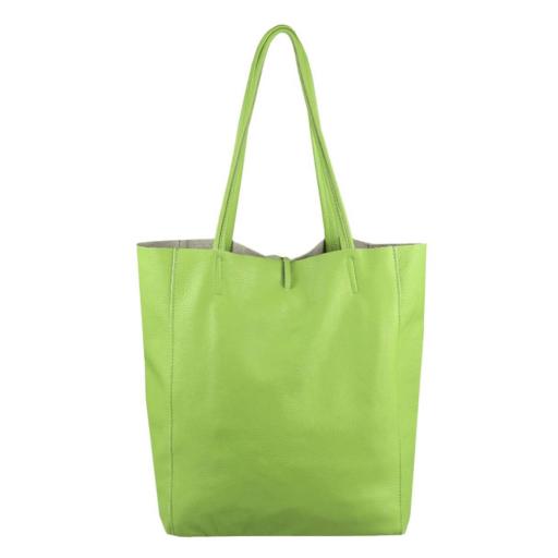 BOLSO SHOPPER PIEL VERDE MANZANA [1]