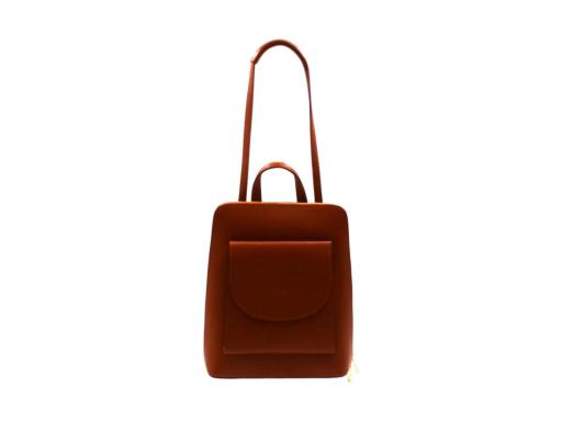 BOLSO MOCHILA PIEL PEQUEÑO CAMEL [0]