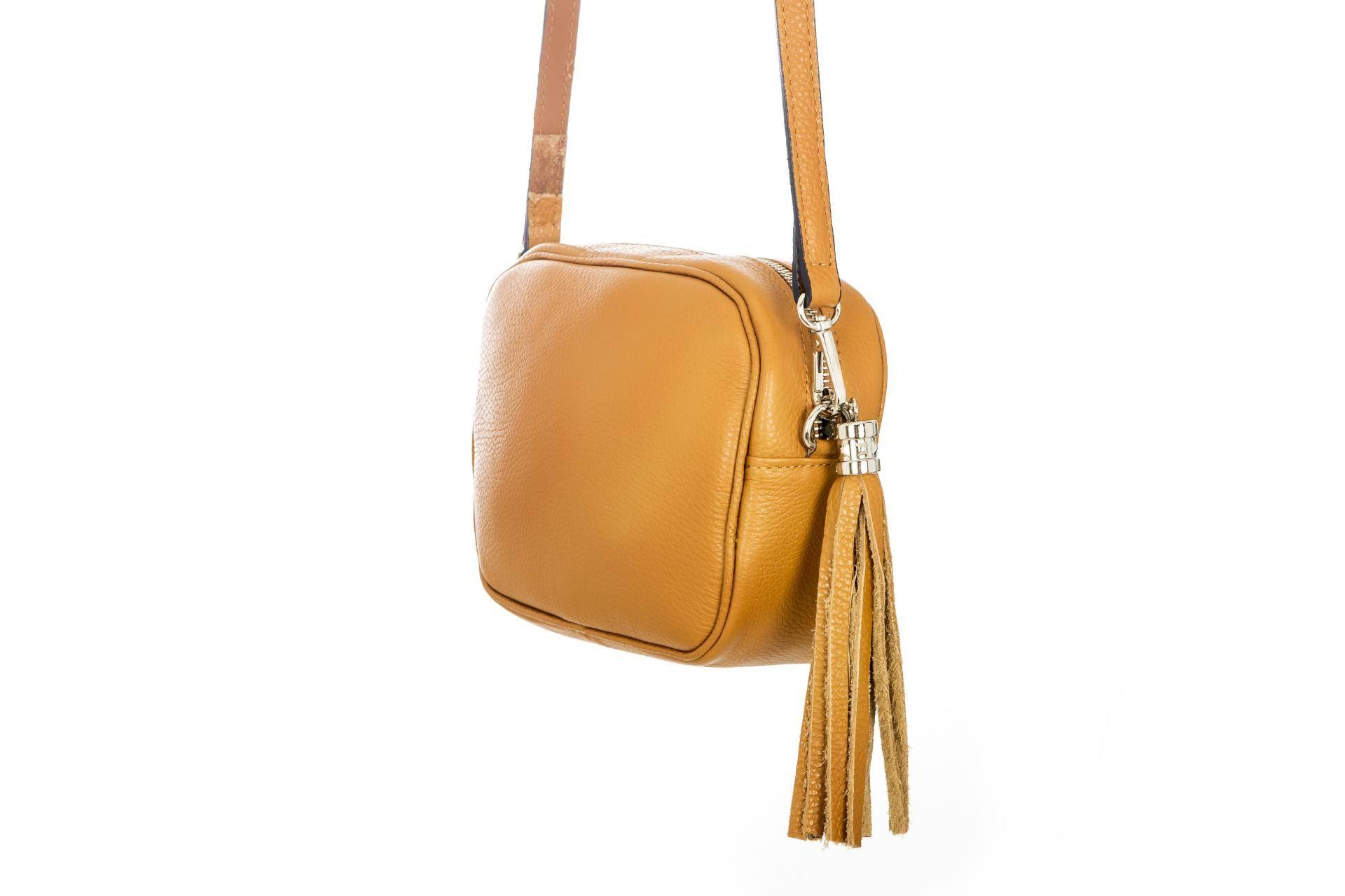 BOLSO PIEL BORLA CAMEL