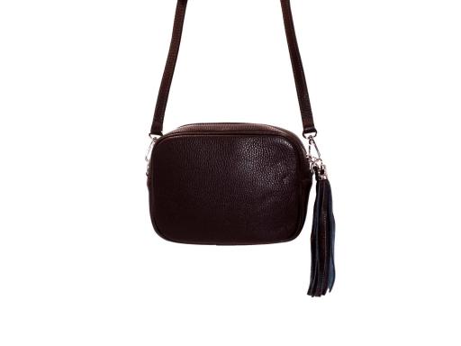 BOLSO PIEL BORLA CHOCOLATE