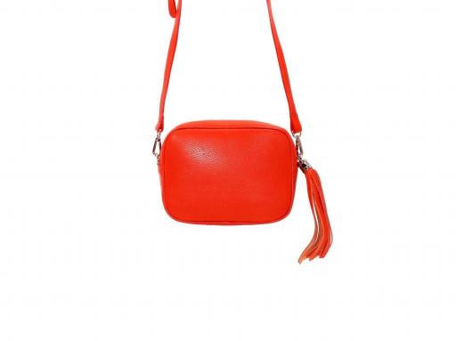BOLSO PIEL BORLA NARANJA