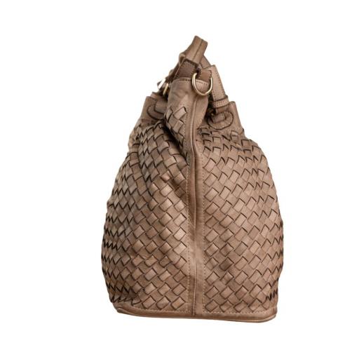 BOLSO PIEL SUAVE REJILLA GRANDE BEIGE [1]