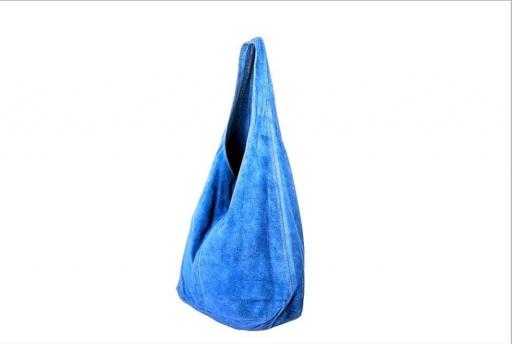 BOLSO SACO ANTE AZUL VAQUERO