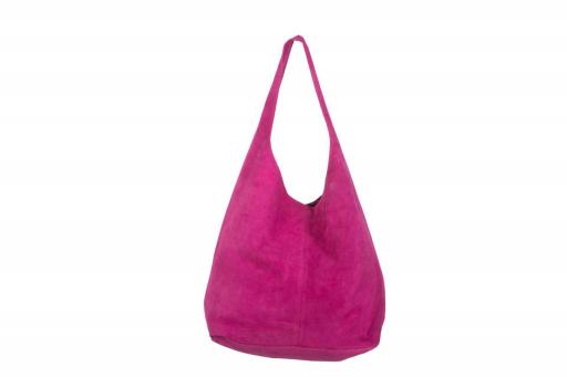 BOLSO SACO ANTE FUCSIA