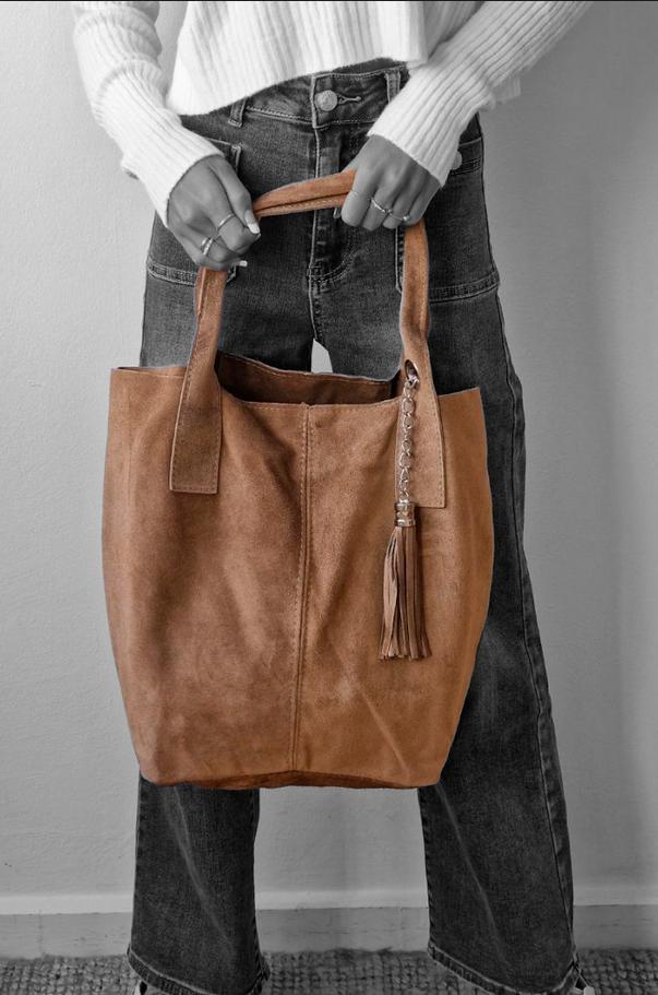 BOLSO SHOPPER ANTE TAUPE OSCURO