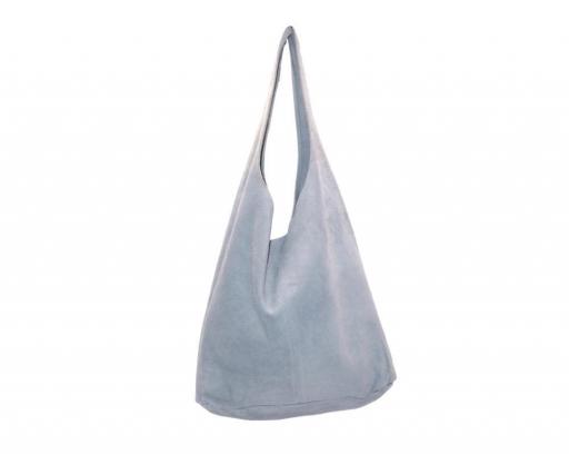 BOLSO SACO ANTE CELESTE