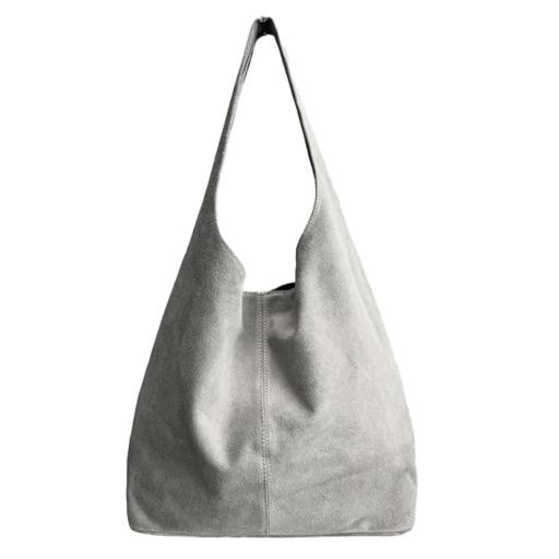 BOLSO SACO ANTE GRIS CEMENTO